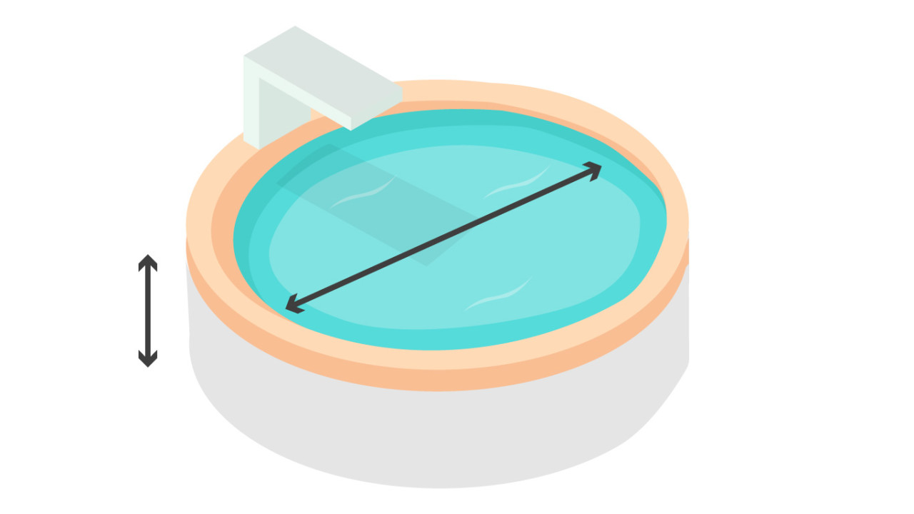 Calcular volumen piscina redonda